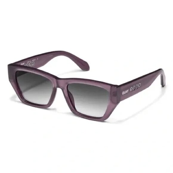 Quay Australia No Apologies 40mm Gradient Square Amethyst Sunglasses - Picture 2 of 2